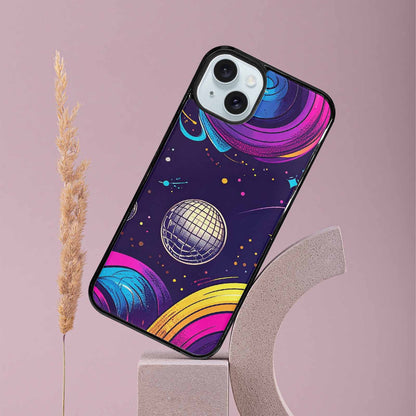 iPhone 15 Plus Case — 1970s Disco Cartoon Art Pattern, Custom Phone Case