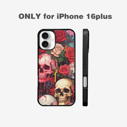 iPhone 16 Plus Case — Skulls And Roses Skulls And Roses, Unique Phone Case Design