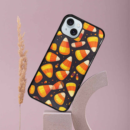iPhone 15 Plus Case — Halloween Candy Corn, Custom Made Phone Cover