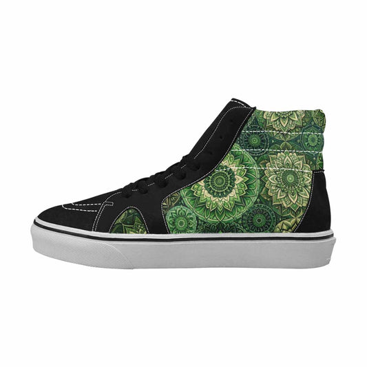 MEN'S Mandala High Top Canvas Neon Fantasy Custom Sneakers