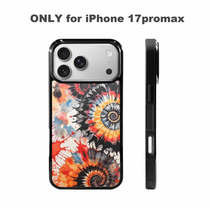 iPhone 17 Pro Max Case — Tie Dye Swirls Black Tie Dye, Personalized Phone Case