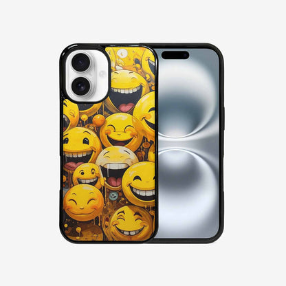 iPhone 16 Case — Melting Moon Smiley Red Splatt Pvn, Personalized Phone Case