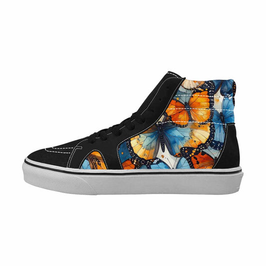 WOMEN'S Butterfly Wing High Top Canvas Vivid Custom Sneakers