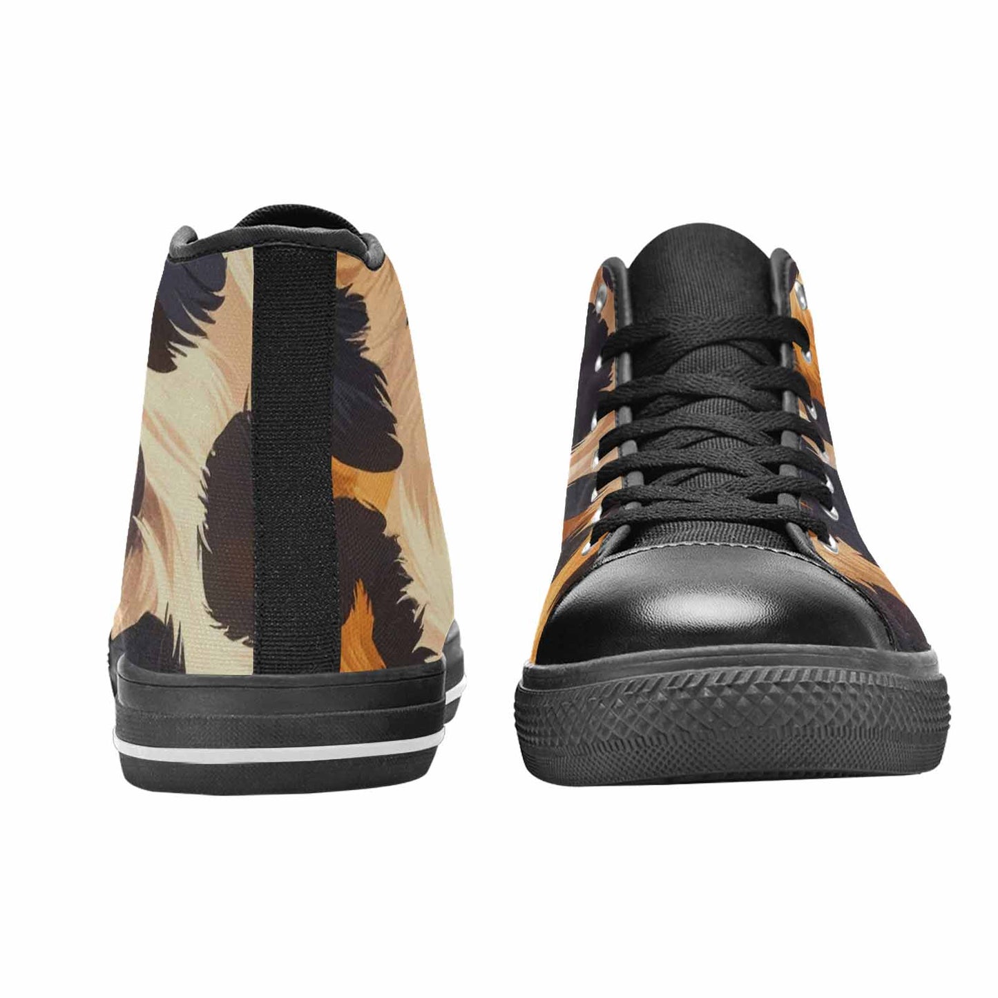 MEN'S Leopard Soft Airbrush Gradient High Top Canvas Surreal Custom Sneakers