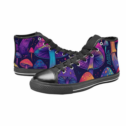 WOMEN'S Psychedelic Mushroom High Top Canvas Y2K Sneakers