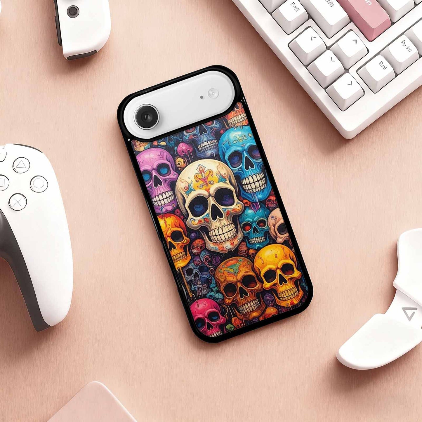 iPhone 17 Air Case — Skulls General Skulls Pattern Gothic Skulls, Custom Phone Case
