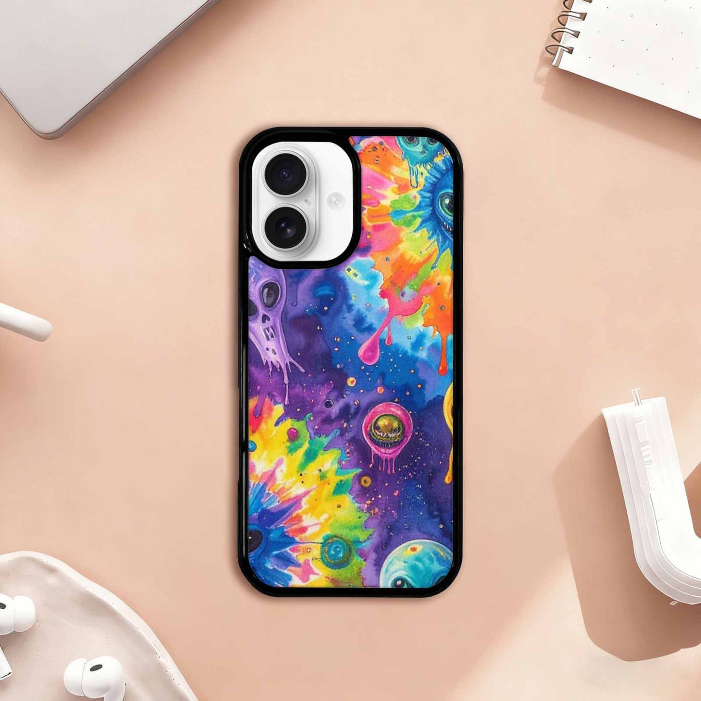 iPhone 17 Case — Aliens Tie Dyemelting Aliens Tie Dye, Original Design Phone Case