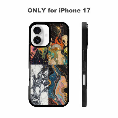 iPhone 17 Case — Aliens Marblealiens Pattern Alien Scifi, Custom Designed Case Cover