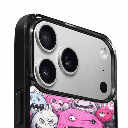 iPhone 17 Pro Max Case — Black &amp; Pink Ink Cartoon Cute, Custom Print Case Cover