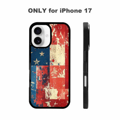 iPhone 17 Case — Small American Flag Stars Galaxy Space, Custom Printed Phone Case