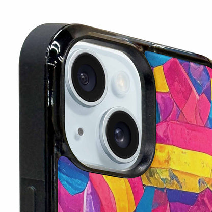 iPhone 15 Plus Case — Pansexual Flag Color Theme Small Rainbow, Custom Designed Case Cover