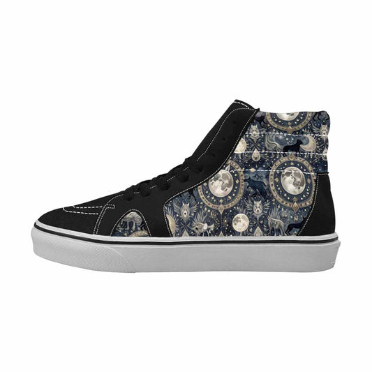 WOMEN'S Wolves Everywhere Collage High Top Canvas Wallpaper Art Shoes