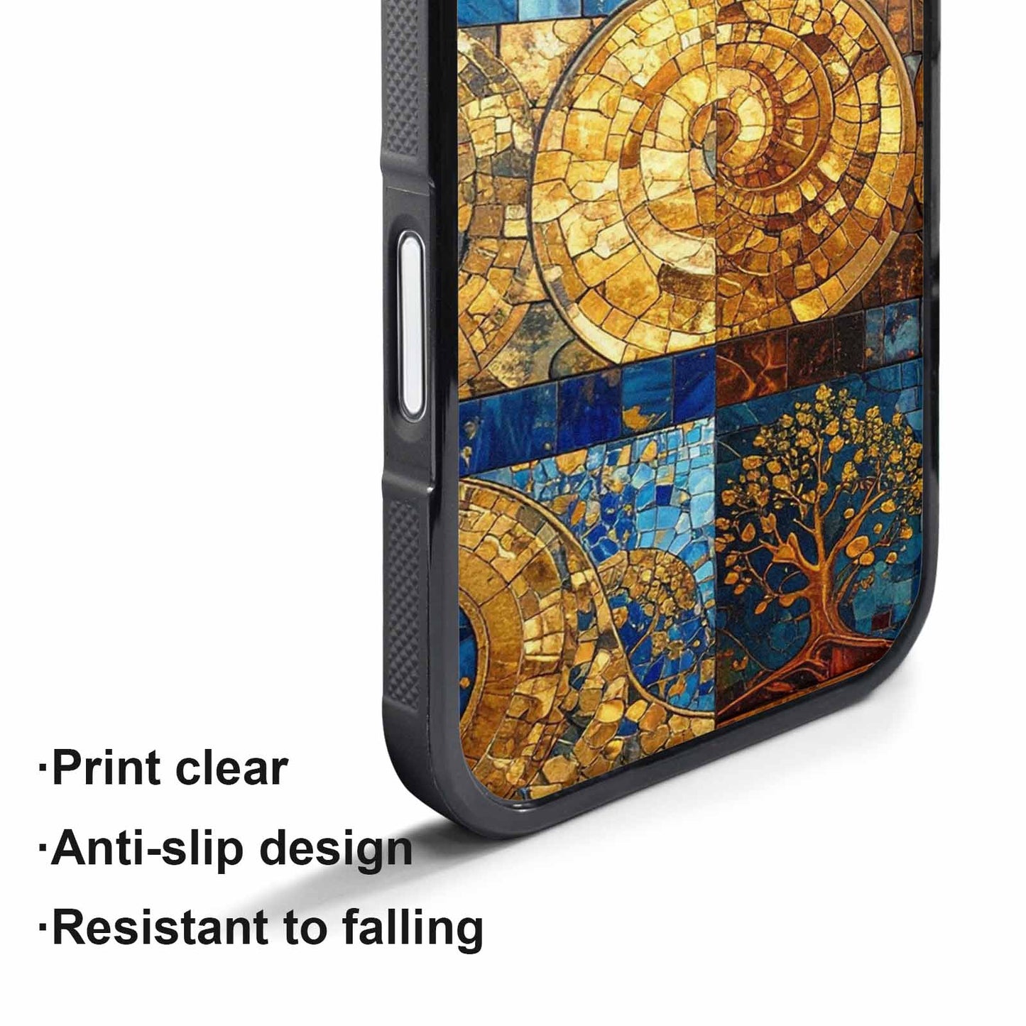 iPhone 17 Pro Max Case — Small Klimt Style Gold Original Art, Custom Phone Case
