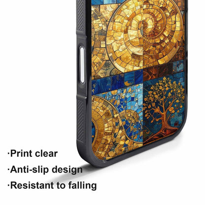 iPhone 17 Pro Max Case — Small Klimt Style Gold Original Art, Custom Phone Case