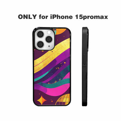 iPhone 15 Pro Max Case — 1970s Disco Art Pattern, Customized Protective Case