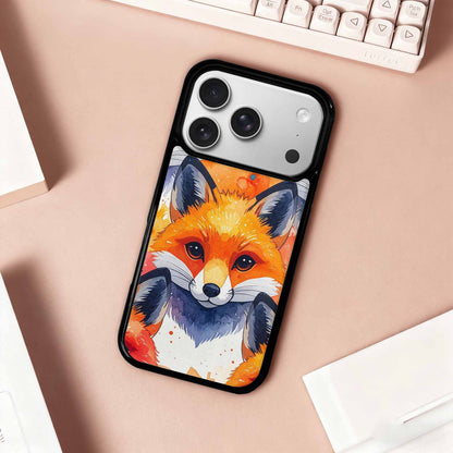 iPhone 17 Pro Case — Watercolor Kawaii Fox Faces Watercolor Abstract, Custom Phone Case