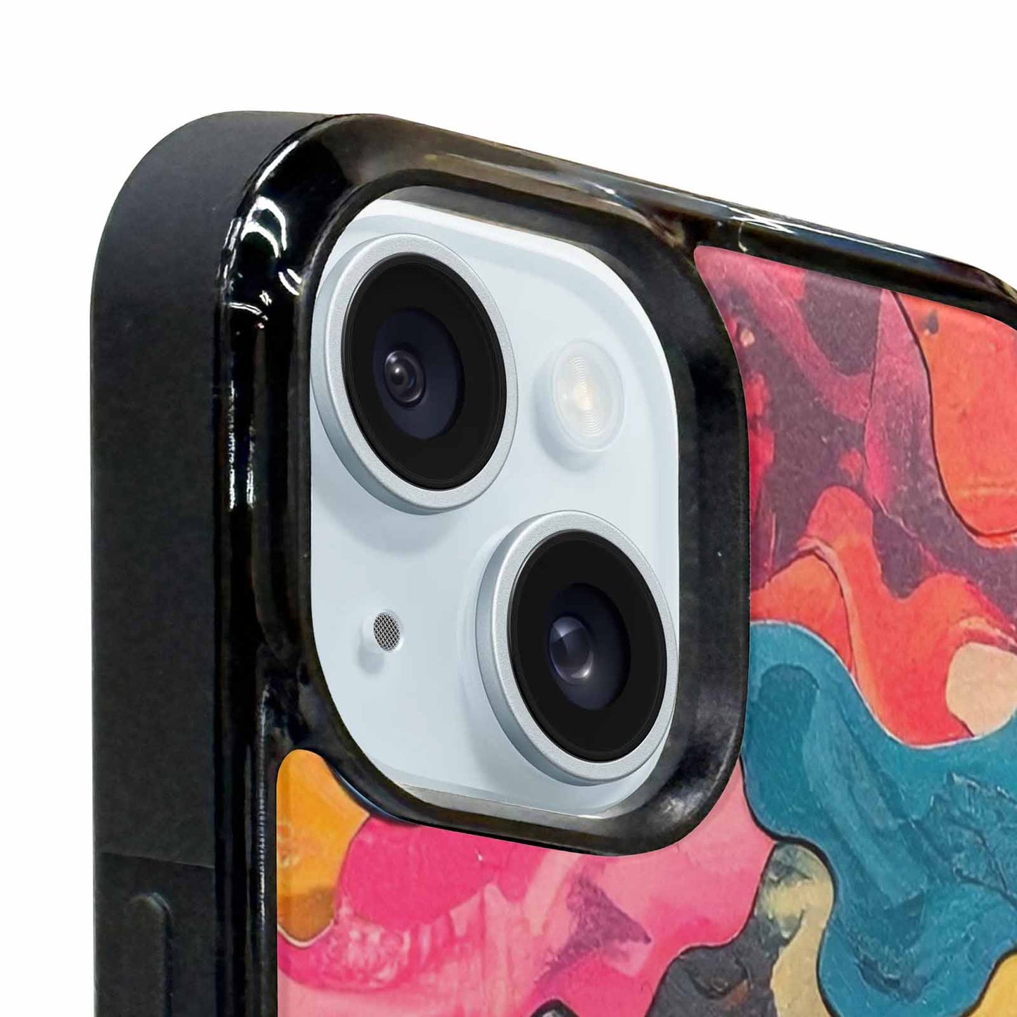 iPhone 15 Plus Case — Camo Patches Full Color Vibrant Camo, Customized Protective Case