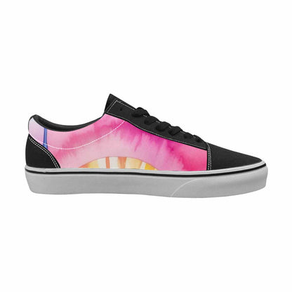 WOMEN'S Dripping Tie Dye Spiral Canvas Lace-Up Y2K Custom Shoes