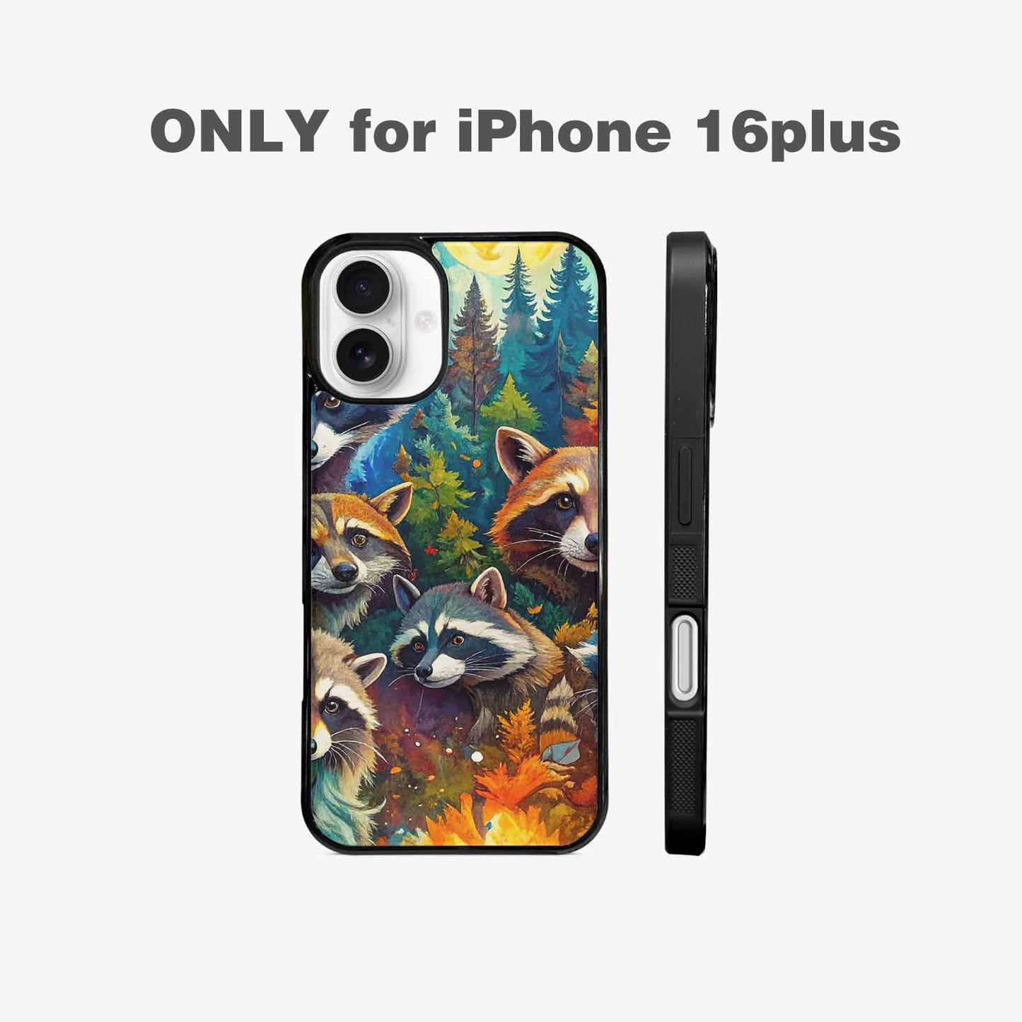 iPhone 16 Plus Case — Raccoon Bandit Raccoon Bandit Pattern Hundreds, Unique Phone Case Design