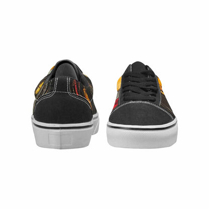 WOMEN'S Liminal Space Fragment Lace-Up Canvas Kaleidoscope Sneakers