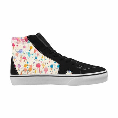 MEN'S Ice Cream Motif Ice High Top Canvas Grunge Custom Shoes