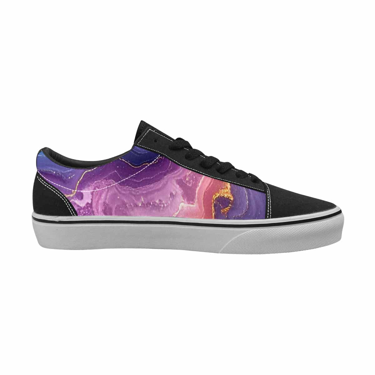 WOMEN'S Marble Galaxy Canvas Lace-Up Aesthetic Custom Sneakers