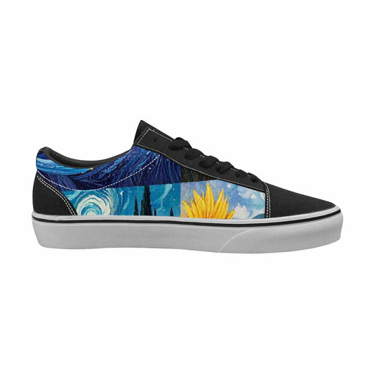 WOMEN'S Van Gogh-Style Swirl Canvas Lace-Up Y2K Custom Sneakers