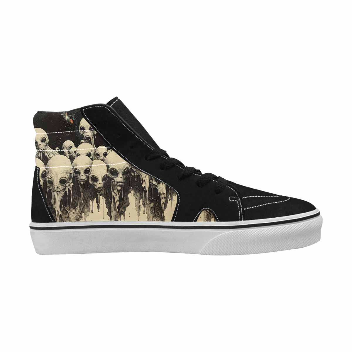 MEN'S Melting Aliens High Top Canvas Dark Academia Sneakers