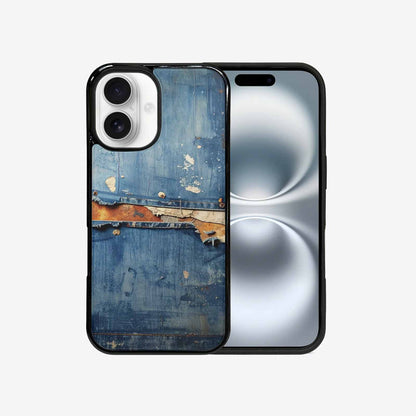iPhone 16 Case — Denim Distressed Textures Print Edge To, Original Design Phone Case
