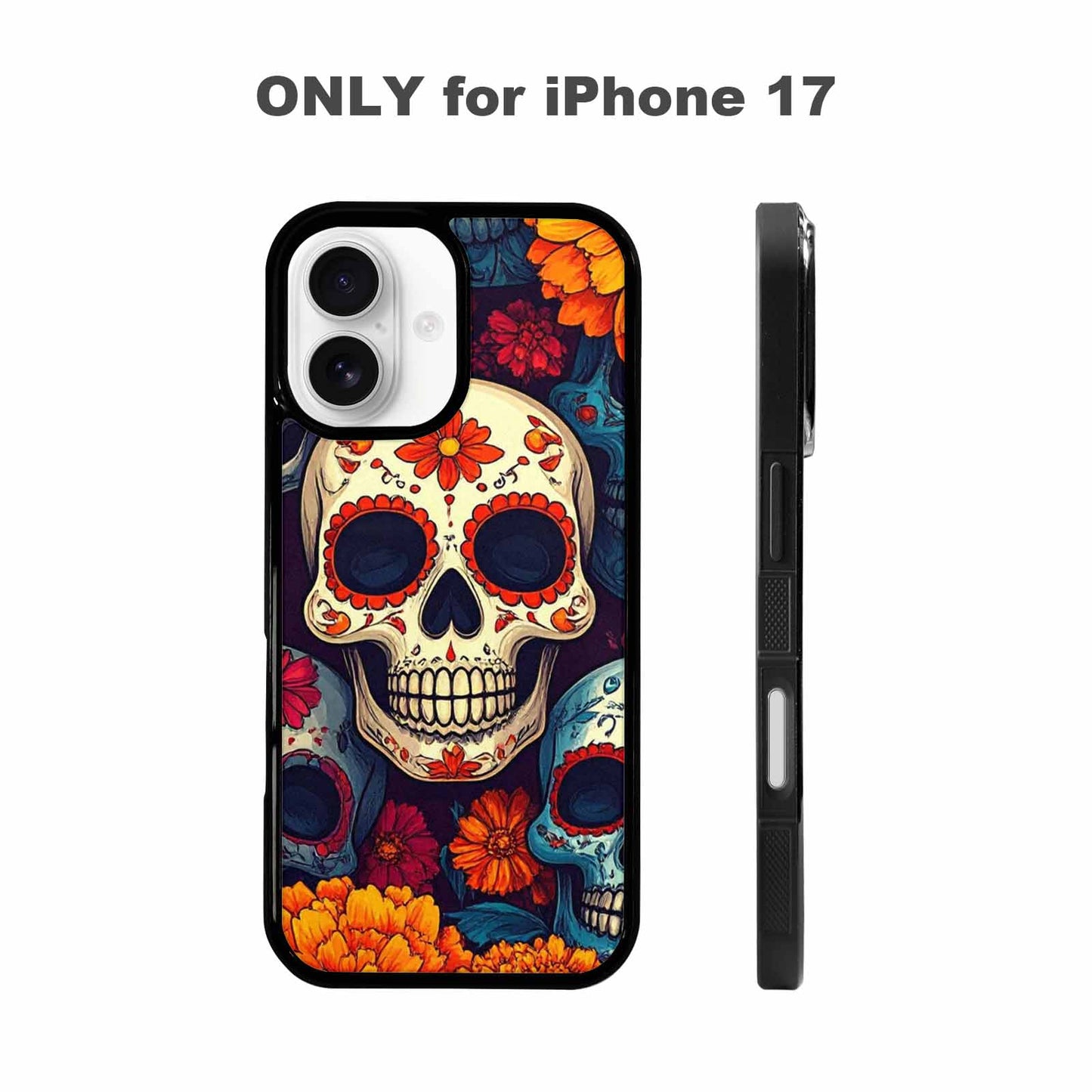 iPhone 17 Case — Skull Dark Art Gothic Print Gothic, Custom Made Phone Cover