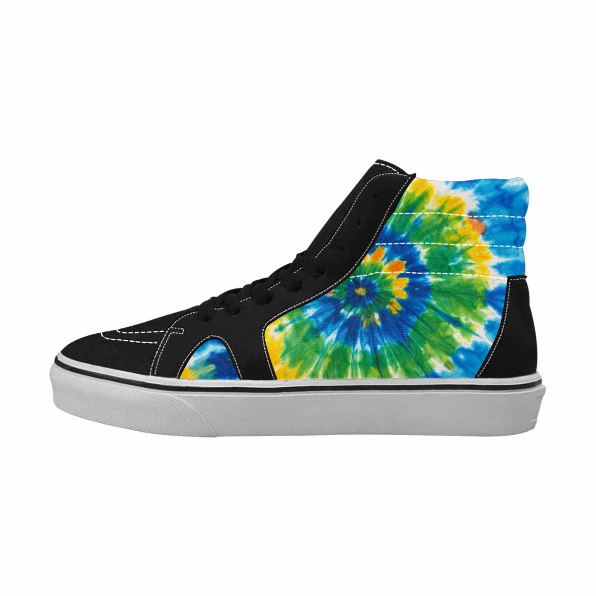 WOMEN'S Tie Dye Color Twist High Top Canvas Vibrant Chaos Sneakers