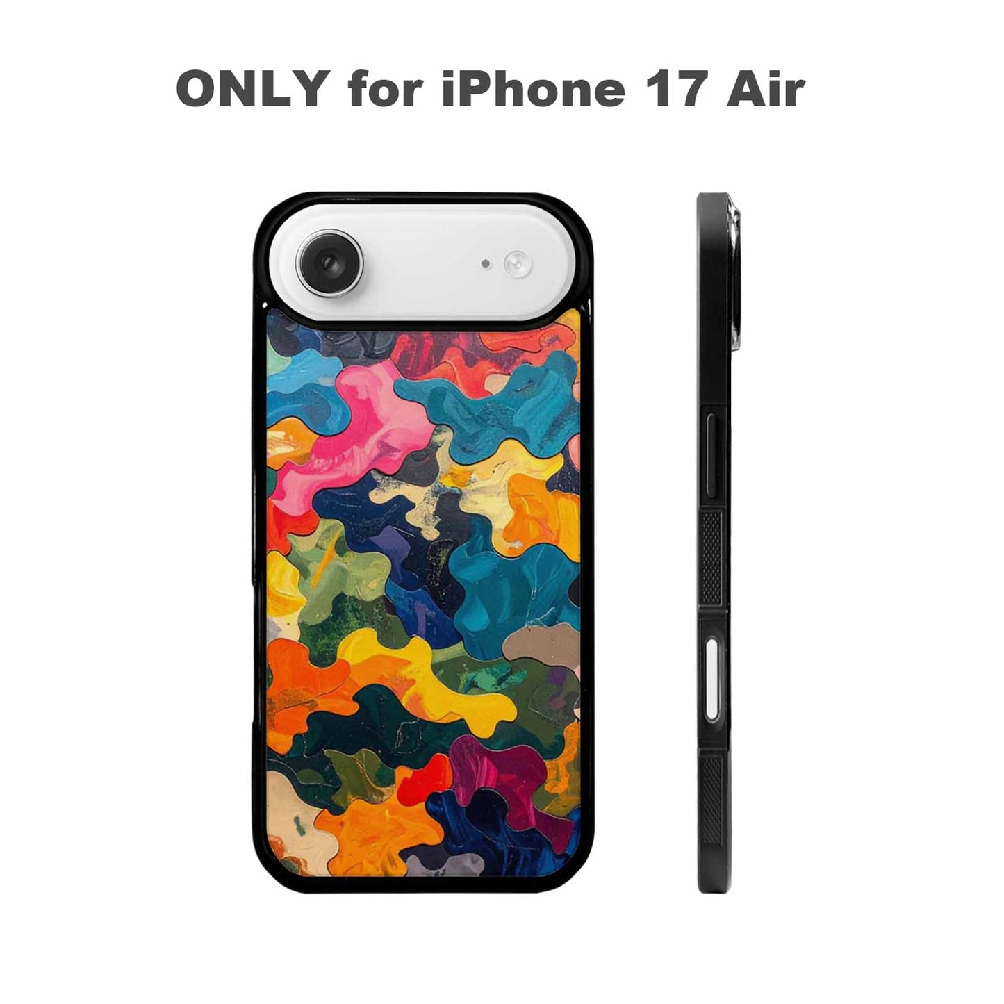 iPhone 17 Air Case — Camo Patches Full Color Vibrant Camo, Customized Protective Case