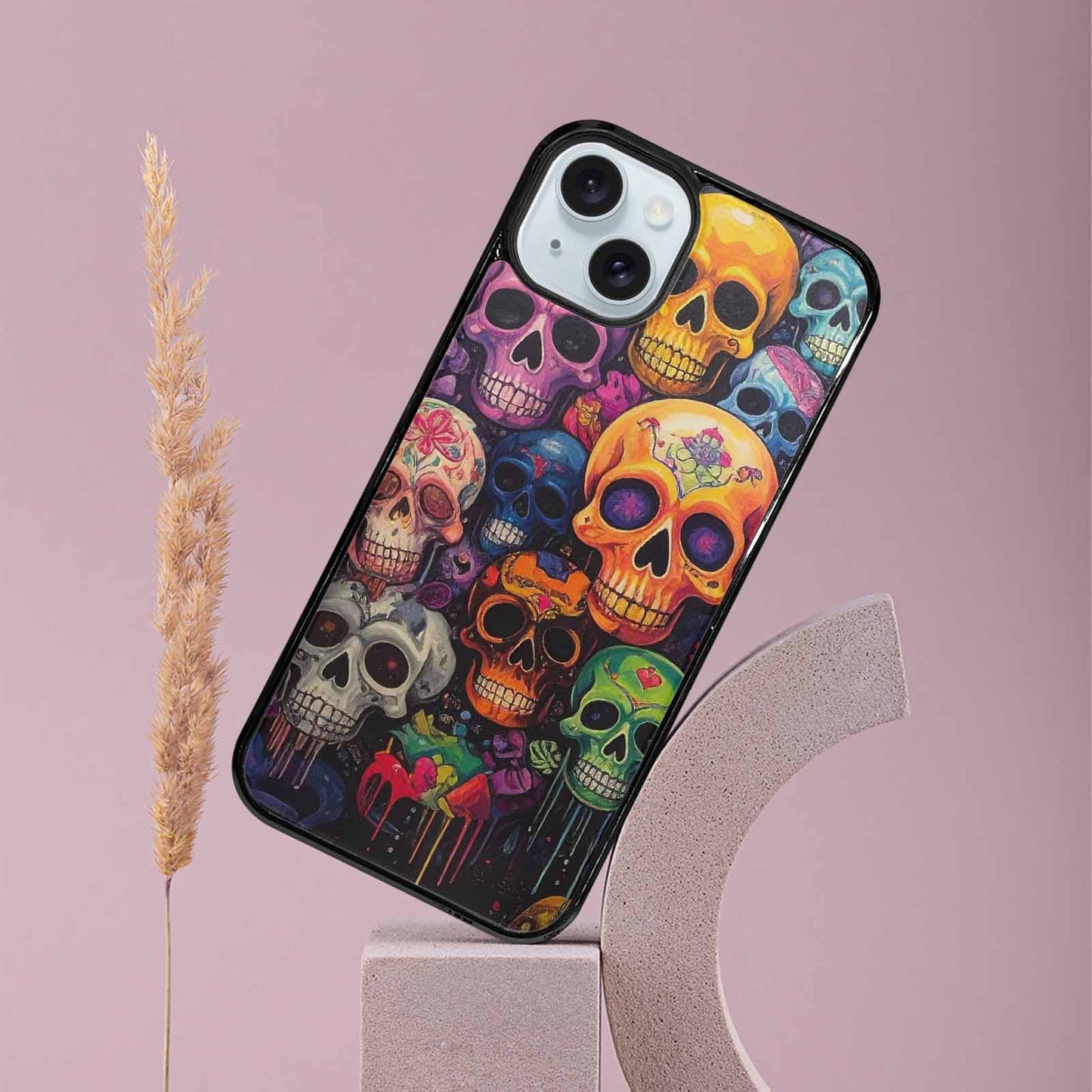 iPhone 15 Plus Case — Skulls General Skulls Pattern, Custom Printed Phone Case