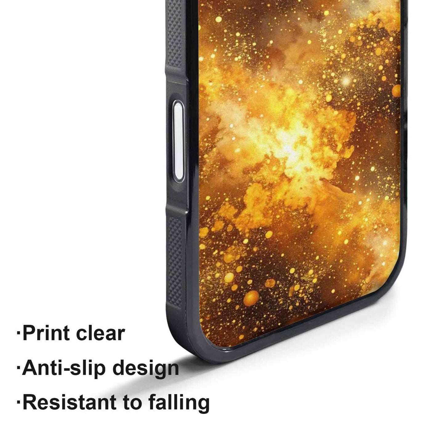 iPhone 17 Pro Max Case — Galaxy Art Golden Cosmic Galaxy Space, Custom Printed Phone Case