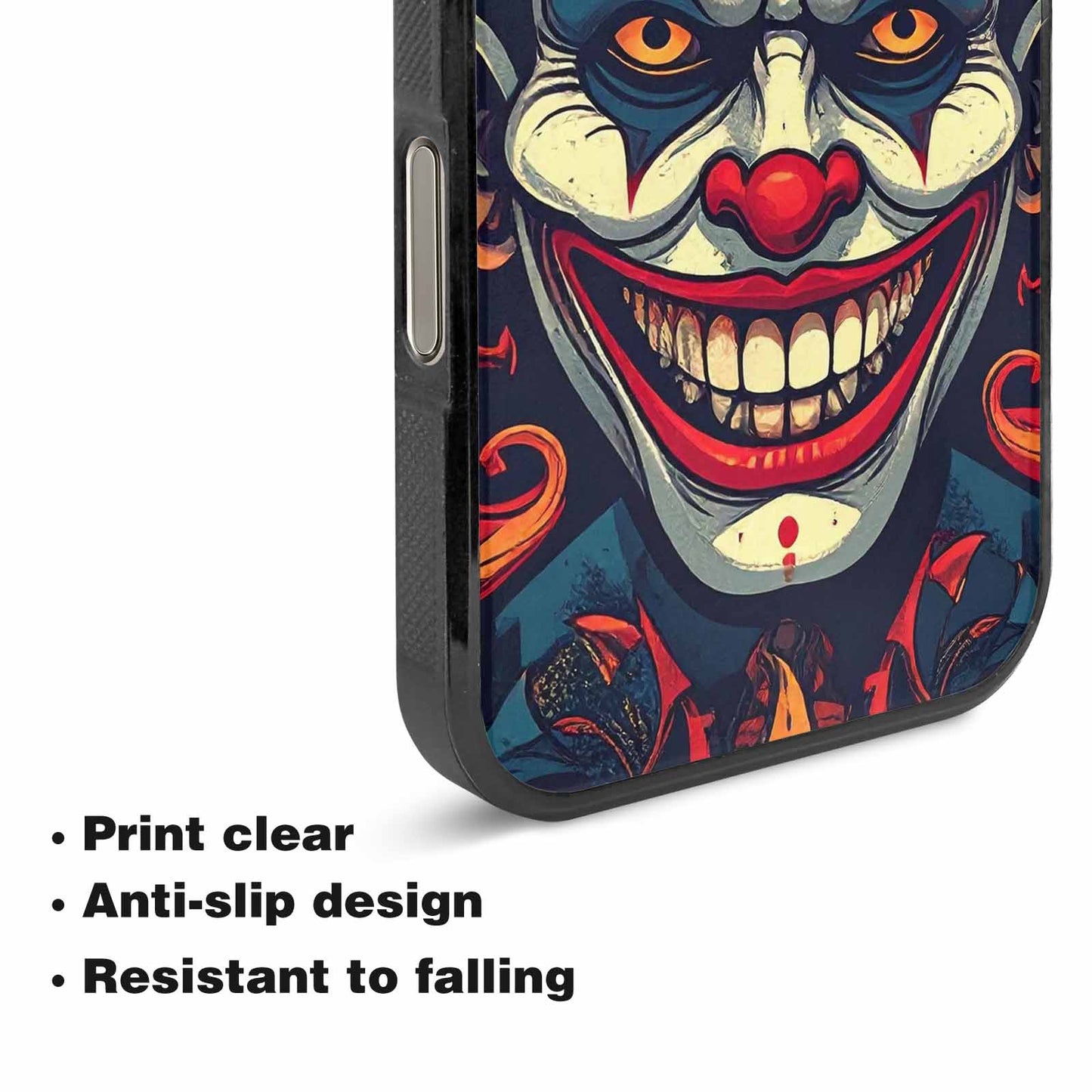iPhone 16 Pro Max Case — Evil Circus Heads Faces Overlapping Patterns, Custom Made Phone Cover