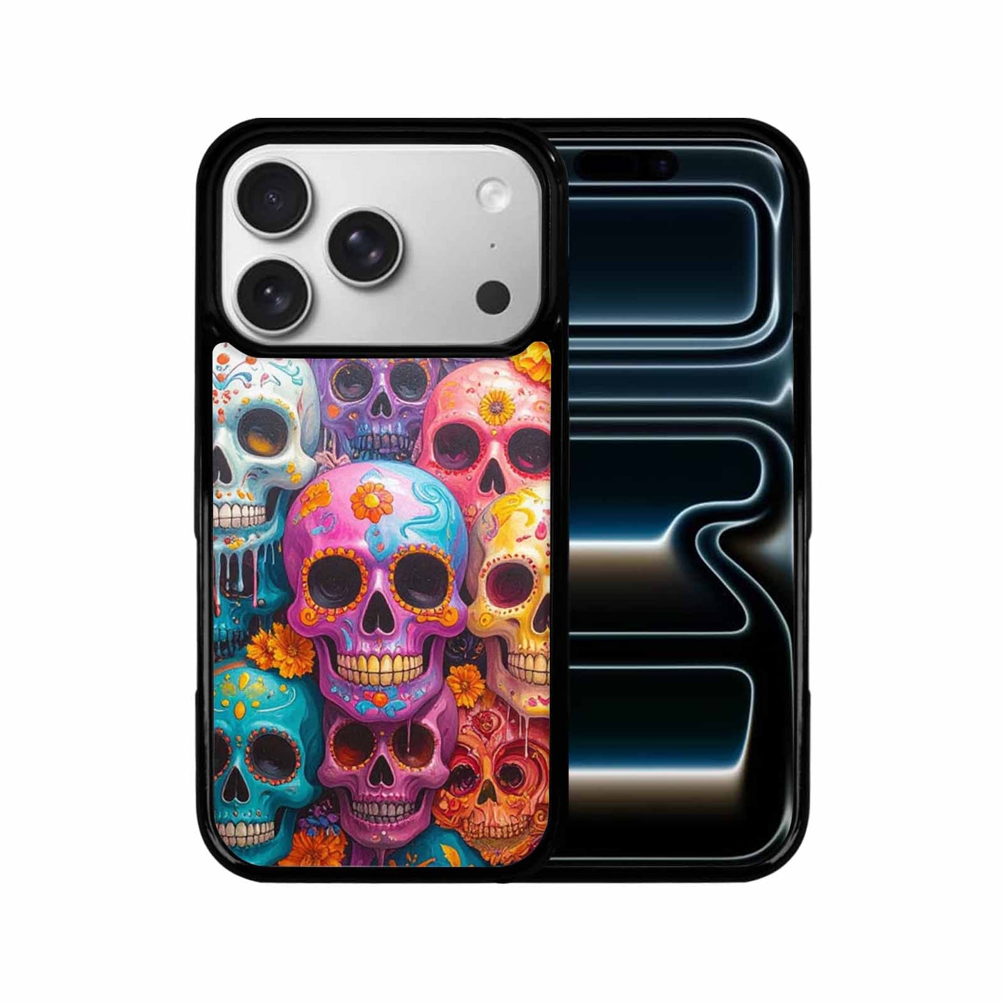 iPhone 17 Pro Case — Sugar Skullsmelting Sugar Skulls Gothic Skulls, Custom Art Phone Cover