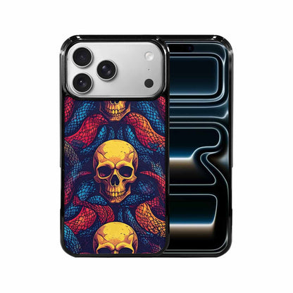iPhone 17 Pro Max Case — Snake Print Skulls Seamless Gothic Skulls, Custom Phone Case