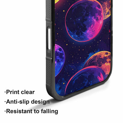 iPhone 17 Case — Neon Winter Moon Cartoon Cute, Custom Designed Case Cover