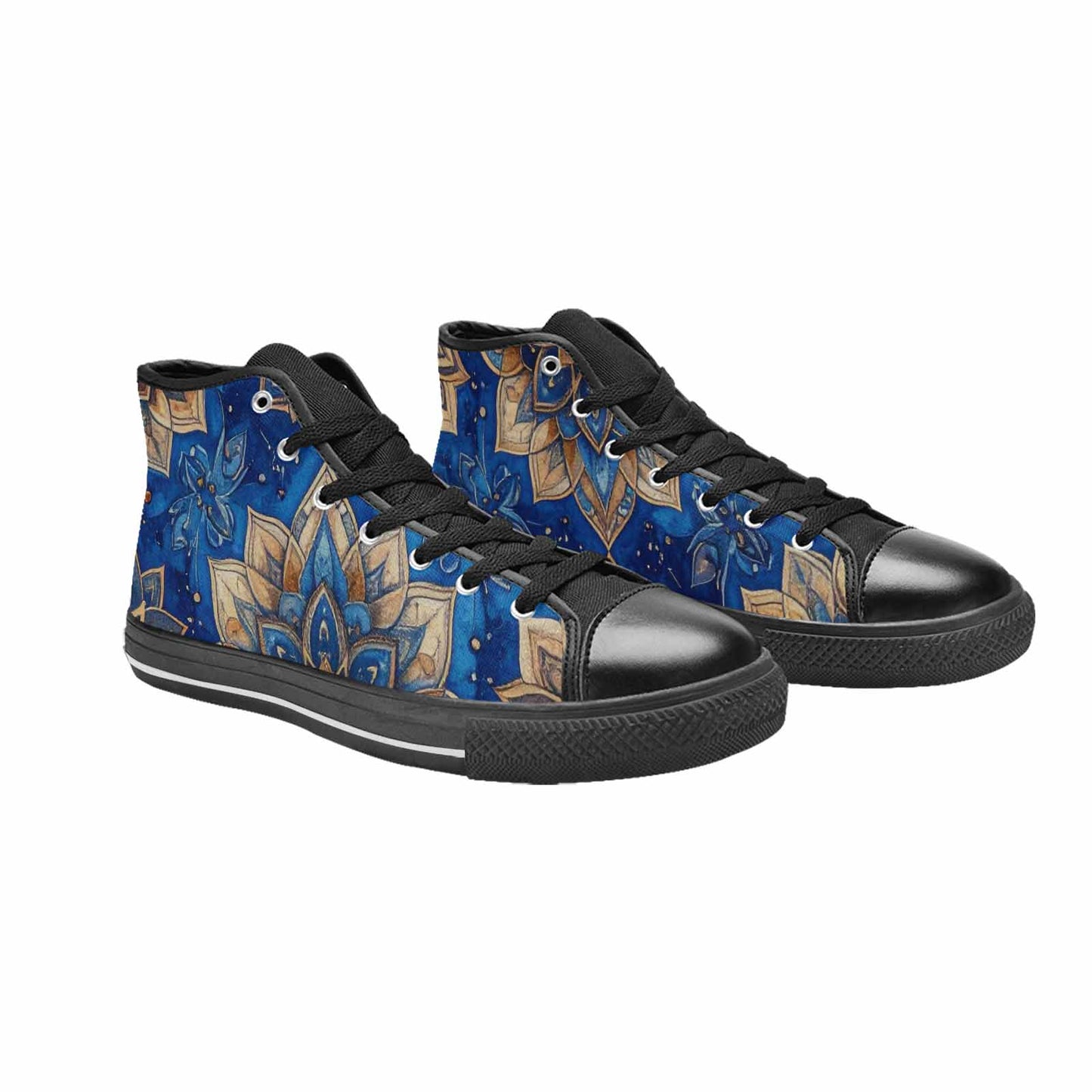 MEN'S Mandala High Top Canvas Cottagecore Custom Sneakers