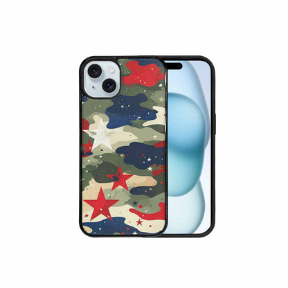 iPhone 15 Plus Case — Military Camo Blotch Texture Blended With, Original Design Phone Case