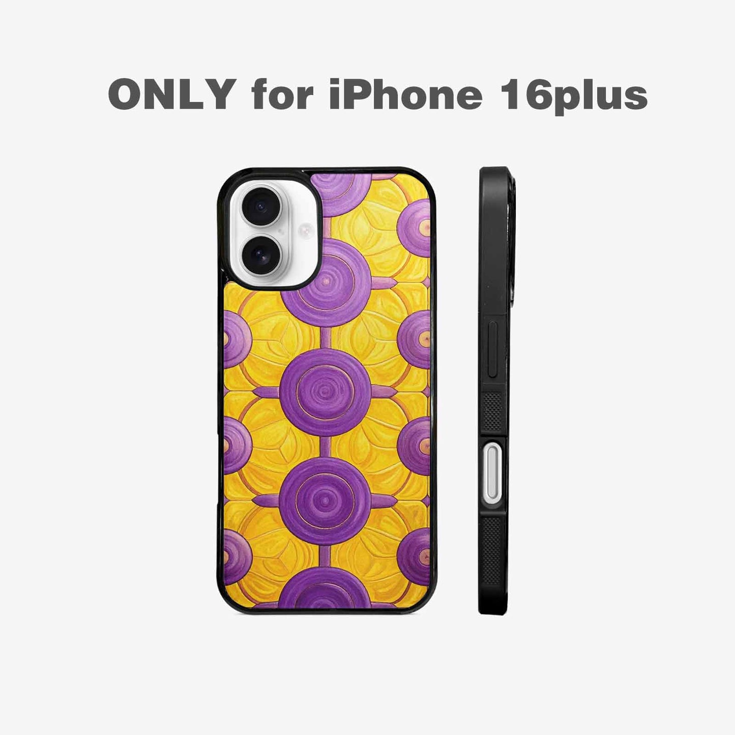 iPhone 16 Plus Case — Intersex Flag Color Theme Small Rainbow, Original Design Phone Case