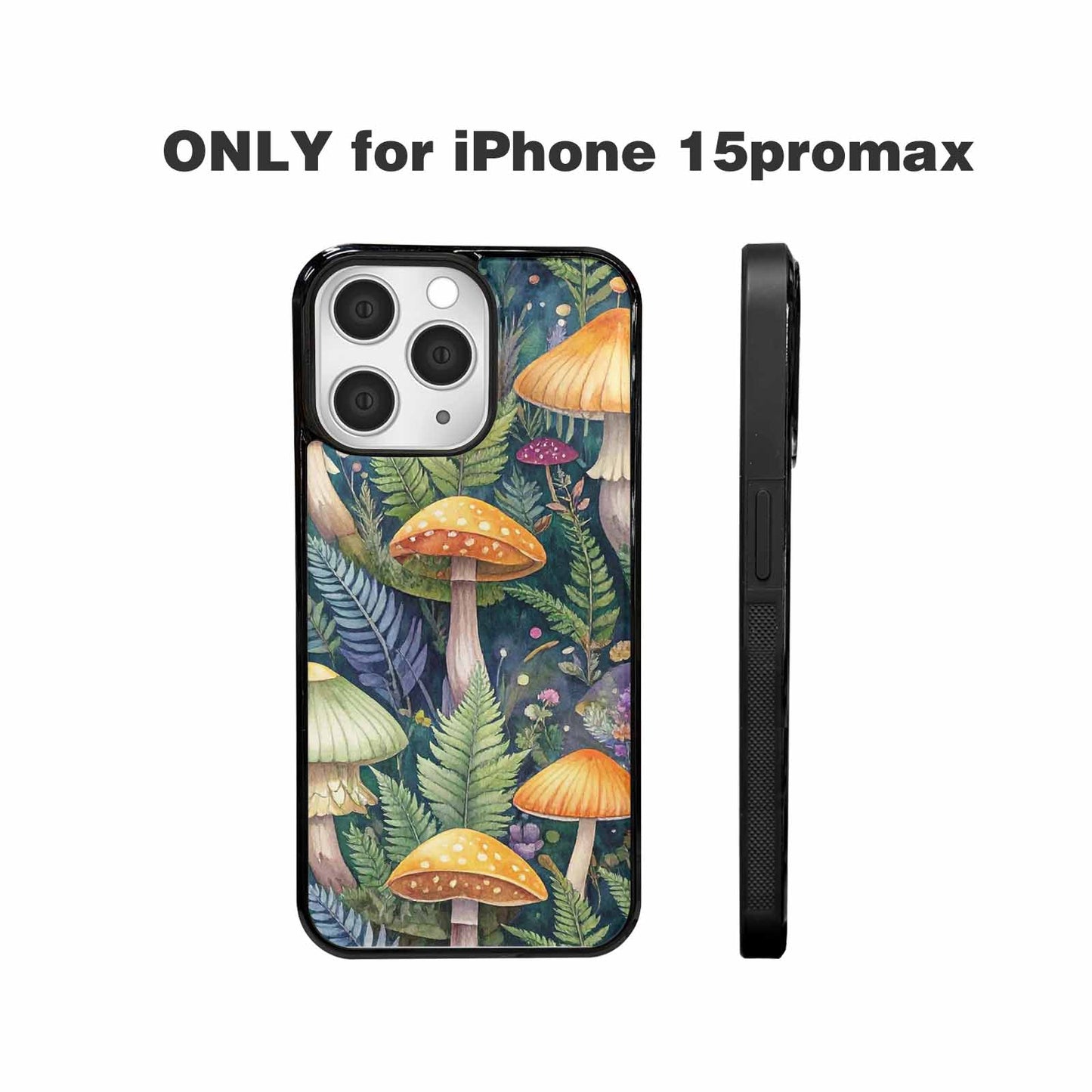 iPhone 15 Pro Max Case — Mushrooms Botanicalmushrooms P, Unique Phone Case Design