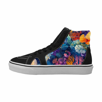 WOMEN'S Fish Scale Coral High Top Canvas Aesthetic Sneakers