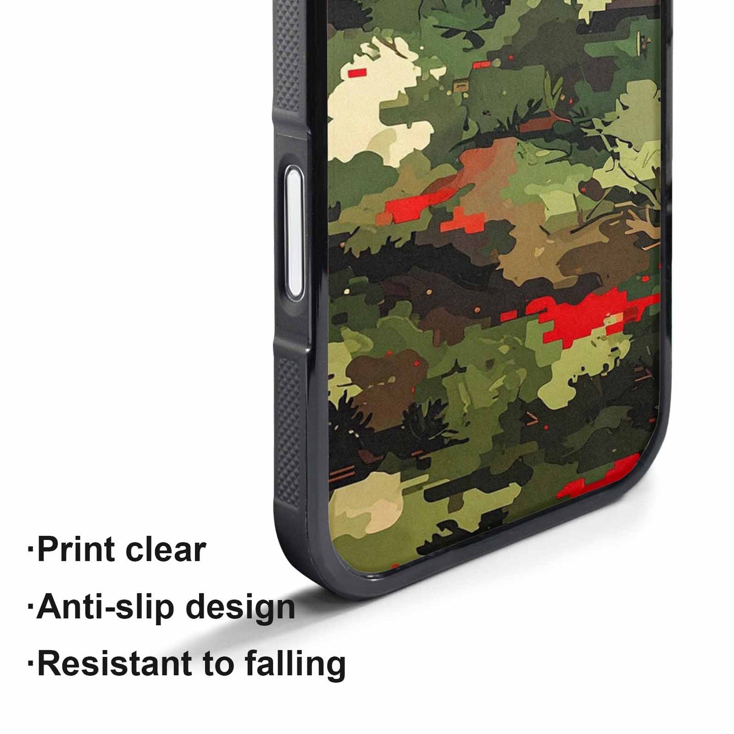 iPhone 17 Pro Max Case — Small Military Camouflage Blotch Camo, Custom Phone Case