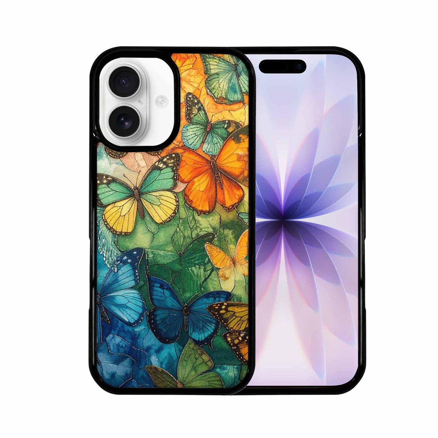 iPhone 17 Case — Vivid Butterflies Peacock Original Art, Unique Phone Case Design