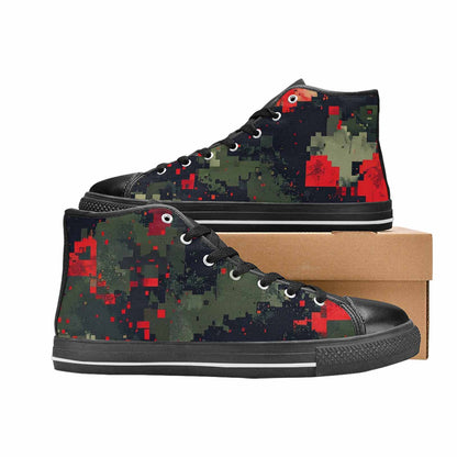 WOMEN'S Military Camouflage Blotch High Top Canvas Dreamcore Custom Sneakers