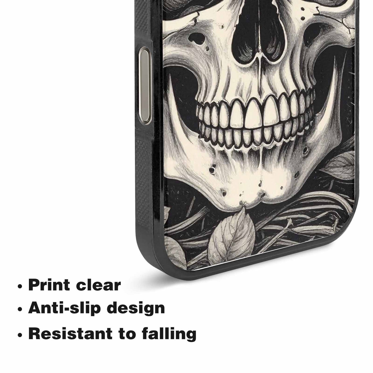 iPhone 15 Pro Max Case — 20 Skulls Overlapping Seamless Tileable Pattern, Unique Phone Case Design