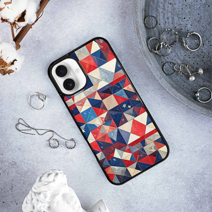 iPhone 16 Plus Case — Small American Flag Stars And Stripes, Custom Printed Phone Case