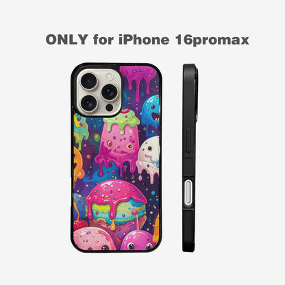 iPhone 16 Pro Max Case — Melting Ice Cream Monster Charac, Custom Art Phone Cover