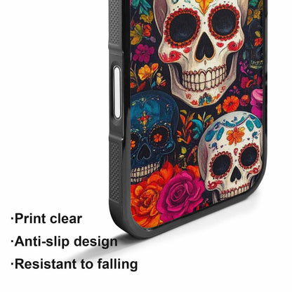 iPhone 17 Case — Small Skull Pattern, Randomly Gothic Skulls, Custom Printed Phone Case